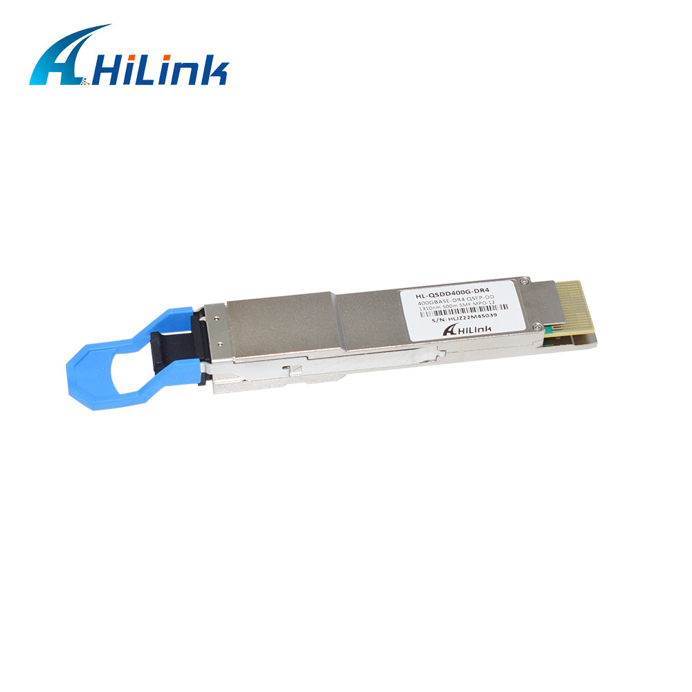 QSFP DD Fiber Optic Transceiver Module 400G DR4 PAM4 500M SMF 1310nm MPO12