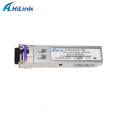 Gigabit 1.25GBASE 120KM SFP+ Transceiver Module BIDI LC Conector RX1550nm Single Mode DOM