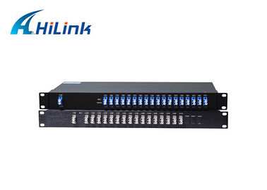 Dual Fiber LC/UPC Connector 18CH CWDM Mux+Demux Module in 1U 19
