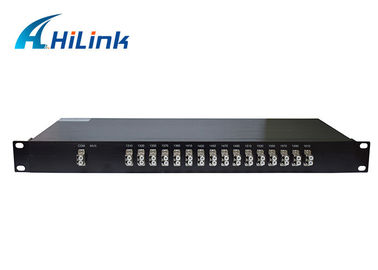 Dual Fiber CWDM Mux Demux Module 1U Rack Mount 16ch Metal Port 1310nm~1610nm